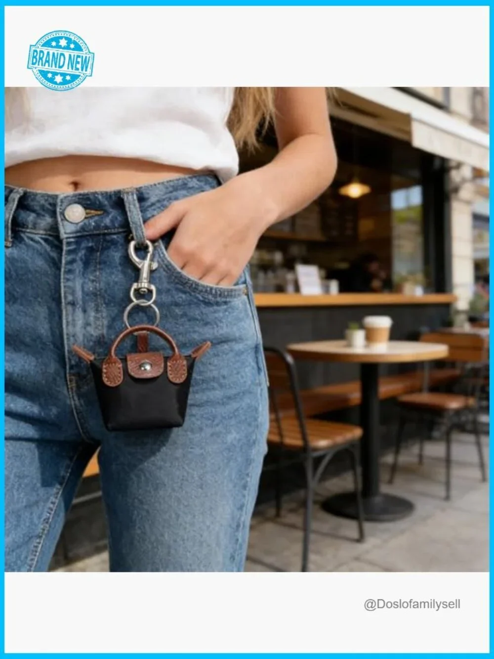 Mini Backpack Keychain Coin Purse Nylon Leather Trim Fashionable Bag Charm